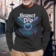 Baseball Drip For Boys Ice Cream Drip Youth Graphic Men Long Sleeve T-Shirt Gifts for Old Men