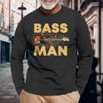 Bass Man 面白いバスプレーヤー ギタリスト ベーシスト ミュージシャン 長袖Tシャツ 高齢者への贈り物
