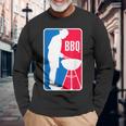 Bbq League グリルミートパロディ バーベキュー 長袖Tシャツ 高齢者への贈り物
