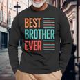 Best Brother Ever 引用デザイン。 長袖Tシャツ 高齢者への贈り物