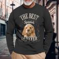 メンズ Bestpaniel Dad Ever アメリカンコッカースパニエル 犬 ビンテージ 長袖Tシャツ 高齢者への贈り物