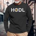 Bitcoin Hodl Bitcoin Hold 長袖Tシャツ 高齢者への贈り物