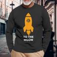 Bitcoin To The Moon おもしろビットコインシャツ ビットコインギフト 長袖Tシャツ 高齢者への贈り物