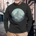 Blue Mountain Retrointage Hiking Camping Lover Glamper 長袖Tシャツ 高齢者への贈り物