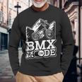 Bmx Mode On Biker Bicycle Bike Cyclist Extremeports Bmx 長袖Tシャツ 高齢者への贈り物