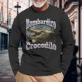 Bombadiro Crocodilo 面白いイタリアンブレインロットミームグラフィック 長袖Tシャツ 高齢者への贈り物