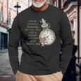 Bonkers Quote Time 不思議の国のアリス 長袖Tシャツ 高齢者への贈り物