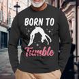 Born To Tumble おもしろアクロバット 体操 体操 長袖Tシャツ 高齢者への贈り物