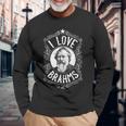Brahms ドイツクラシック音楽作曲家 Johannes Brahms 長袖Tシャツ 高齢者への贈り物
