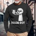 Brain Rot シャツ Word Of The Yeartickman Brainrot 長袖Tシャツ 高齢者への贈り物