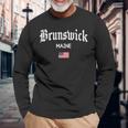 Brunswick Maine Gothic 長袖Tシャツ 高齢者への贈り物