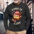 Cake It Easy Take It Easy Fruit 長袖Tシャツ 高齢者への贈り物