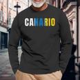 Canario Bandera Islas Canarias Canarias Bandera Camiseta de manga larga Regalos para ancianos