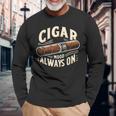 Cigar Mood Always On Cigar ファニーグラフィックtシャツ 長袖Tシャツ 高齢者への贈り物