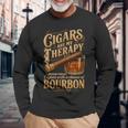 Cigars Are My Therapy Weekend Forecast Bourbonアパレル 長袖Tシャツ 高齢者への贈り物