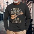 Cool Grandpas Play ウクレレ ウクレレ ミュージックギター 長袖Tシャツ 高齢者への贈り物