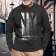 Cool New York City Abstractkyline & New York 長袖Tシャツ 高齢者への贈り物