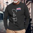 Costa Rica Flag Vacation Tropical Pura Vida Costa Rica Long Sleeve T-Shirt Gifts for Old Men