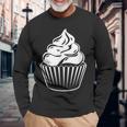 Cupcake カップケーキ 長袖Tシャツ 高齢者への贈り物