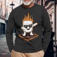 Dabbing Marshmallow Camping Smores Kawaii S'mores Long Sleeve T-Shirt Gifts for Old Men