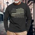 Dad Grandpa Great Grandpa American Flag Fathers Day 4 July Long Sleeve T-Shirt Gifts for Old Men