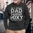Dad Of Roxy ギフト 父の日 面白い 名前入り 長袖Tシャツ 高齢者への贈り物