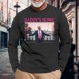 Daddy's Home President Donald Trump 2024 Pink Trump 長袖Tシャツ 高齢者への贈り物