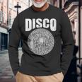 Disco Music Ball ファンク ソウル 音楽愛好家 レトロ 70年代 80年代 コスチューム 長袖Tシャツ 高齢者への贈り物