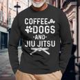 Divertidos Perros De Café Jiu Jitsu Y Artes Marciales Jiu Camiseta de manga larga Regalos para ancianos