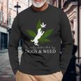 Dog And Weed ファニーマリファナtシャツ 長袖Tシャツ 高齢者への贈り物