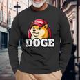 Doge Trump Hodl Cryptocurrency 長袖Tシャツ 高齢者への贈り物