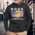 Doge 政府効率省 トランプ柴犬 長袖Tシャツ 高齢者への贈り物