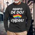 Dos Madres Lgbt-Q Orgullo Gay Mamá Aliada Corazón Arco Iris In Mangas Camiseta de manga larga Regalos para ancianos