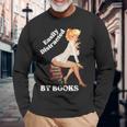 Easily-Distracted By Books ピンナップガール セクシーアニメ レトロアート 長袖Tシャツ 高齢者への贈り物