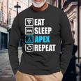 Eatleep Apex リピートシャツ 面白いモチベーションギフト 長袖Tシャツ 高齢者への贈り物