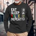 Eatleepolve Repeat キューブゲーム ルービックtシャツ 長袖Tシャツ 高齢者への贈り物