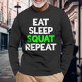 Eatleepquat Repeat モチベーショントレーニング 長袖Tシャツ 高齢者への贈り物