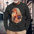Egipto Reina Cleopatra Camiseta de manga larga Regalos para ancianos