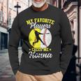 My Favorite Baseball Softball Players Calls Me Nonna Long Sleeve T-Shirt Gifts for Old Men
