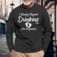 I Finallytopped Drinking I'm Pregnant ギフトtシャツ 長袖Tシャツ 高齢者への贈り物
