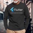Flutter ウィジェットがアートになる場所 長袖Tシャツ 高齢者への贈り物