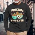 Friends Pho-Ever かわいいベトナムのフォー麺スープボウル 長袖Tシャツ 高齢者への贈り物