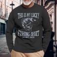 Dad My Lucky Fishing Do Not Wash Fishing Fishing 長袖Tシャツ 高齢者への贈り物