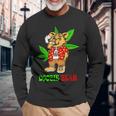 Doobie Bear 大麻の葉 雑草愛好家 マリファナギフト 長袖Tシャツ 高齢者への贈り物