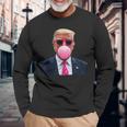 Pop Trump Pink Bubble Gumintage Trump Pink Glasses 長袖Tシャツ 高齢者への贈り物