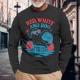 Summerween Red White And Boo 4Th Of July Matching Long Sleeve T-Shirt Gifts for Old Men