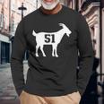 Goat 51 GOATナンバーフィフティワンヤギ 長袖Tシャツ 高齢者への贈り物