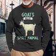 Goats Are Mypirit 動物ヤギ 長袖Tシャツ 高齢者への贈り物