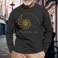 Golden Nautilus シェルtシャツ 海洋自然愛好家向け 長袖Tシャツ 高齢者への贈り物