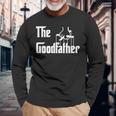 The Goodfather 父の日 ギフト グラフィック ホワイト 長袖Tシャツ 高齢者への贈り物